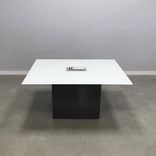 Square Shape Custom Conference Table, Tempered Glass Top - Omaha Meeting Table 4 small