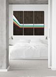 3-Panel Mod Spectra  - Wood Wall Art, Metal Wall Art, Panel Art, Modern Wall Art, Wall Decor 3 small