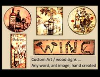 Wine Lovers Art,Wine And Grapes Art, Family Name Plaques, Family Art,Custom Wall Art 2 small