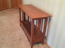 Karen' Unfinished Cherry Ethan Allen Style Hall Table 2 small
