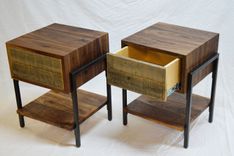 Walnut Continuous Grain End Tables 5 small