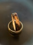 Burnt Wood Steam Bentwood Cathedral Or Straight Grain Maple Ring 5 small