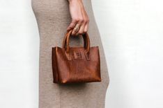 Italian Leather Mini Tote 1 small