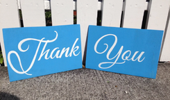 Thank You Wedding Signs Blue And White Wedding Decor 2 small