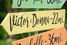 Family Name Sign Gift For Mom, Directional Arrow Wood Signs 4 small
