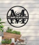 Metal Monogram Sign, Custom Metal Sign, Metal Name Sign, Initial Sign, Metal Monogram Letters 1 small