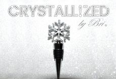 Crystallized Snowflake Bottle Stopper Dining Alcohol Bling Genuine European Crystals Bedazzled 2 small