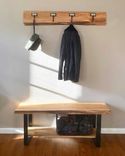 Foundry Bench No. 102 - Live Edge Solid Maple Entryway Bench - Solid Wood Bench 1 small
