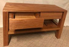 Bench Or Accent Table With Drawers And Shelf Made From Solid Mahogany 5 small