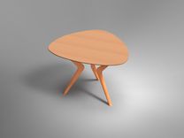 Custom Side Table, Guitar Pick Top With Boomerang Legs 1 small