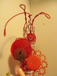 "The Thinking Chair" Rainbow Spectrum Found Item Sculpture 3 small