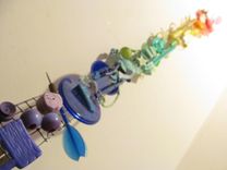 "The Thinking Chair" Rainbow Spectrum Found Item Sculpture 8 small