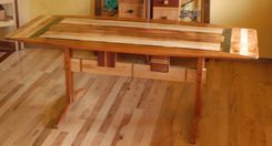 Trestle Dining Room Table In Koa And Spanish Cedar 1 small