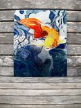 Koi Fish On Metal Aluminum Print, 'Swimming Through Color' 4 small
