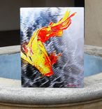 Koi Fish Aluminum Print, Unique Gift For Any Home Or Office. 'The Silver Koi' 1 small