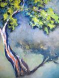 Tree Orchard Oil Painting With Green, Yellow And Blue Landscape Painting 2 small