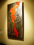 Koi Fish On Metal 3d Painting, Oil Painting On Stainless Steel 2 small