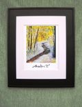 Landscape Print Of Forest Path Sumer Time Green, Blue, White And Purple Painting 2 small