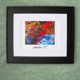 Reflections Of Trees In The Water Print, Red, Yellow, Green And Blue Abstract 2 small