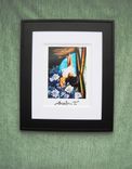 Women With Flowers Print On Paper, Impressionistic Modern Roses 3 small
