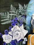 Women With Flowers Print On Paper, Impressionistic Modern Roses 5 small