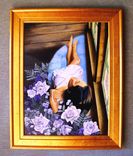 Oil Painting Of Women With Roses, Women With White Dress, Romantic Panting Of Women 1 small