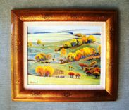 Autumn Landscape Oil Painting, Autumn Colors, Autumn Trees In Field 5 small
