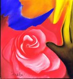 Hummingbird Sunflower Rose Print With Vibrant Colors Of Yellow, Blue, Green And Red 1 small