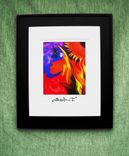 Hummingbird Sunflower Rose Print With Vibrant Colors Of Yellow, Blue, Green And Red 5 small