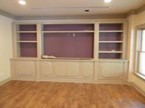 Built-In Bookcases And Media Unit, Contemporary Design. 4 small