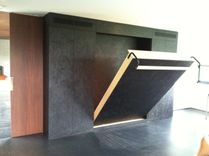 Folding Murphy-Type Bed In Black Osb 2 small