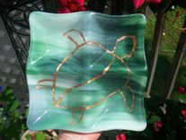 Fused Glass Appetizer Dish 3 small