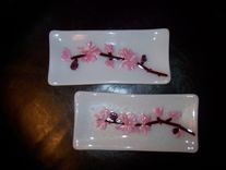 Cherry Blossom Plates For Wedding Or Anniversary 2 small