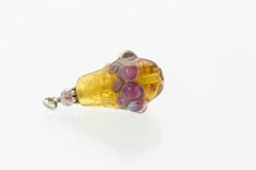 Memorial Jewelry | "Amber Lotus" | Pet Memories In Glass 4 small