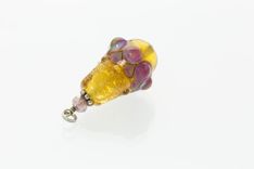 Memorial Jewelry | "Amber Lotus" | Pet Memories In Glass 5 small