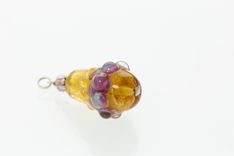Memorial Jewelry | "Amber Lotus" | Pet Memories In Glass 6 small