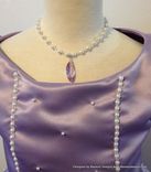 Child's Princess Sofia The First Inspired Pearl Necklace Amulet Custom 3 small