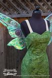 Tinkerbell Pixie Print Dress With Light Up Fairy Wings Costume 2 small