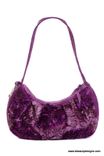 Wisteria Custom Purple Leather Hobo Handbag Shoulder Bag By Bbeauty Designs 1 small