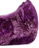 Wisteria Custom Purple Leather Hobo Handbag Shoulder Bag By Bbeauty Designs 2 small