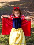 Snow White Child Girls Storybook Costume Dress With Cape 3 small