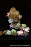 Rapunzel Tangled Light Up Wig With Flower Barrettes In Blonde Braid Adult Costume 4 small