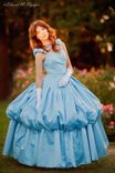 Couture Cinderella Light Blue Satin Ball Gown Dress Masquerade Sweet 16 Adult Anastasia 1 small
