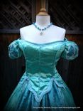 Ariel Mermaid Aqua Sea Foam Park Inspired Dress With Beaded Pearl Trim 2 small