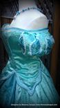 Ariel Mermaid Aqua Sea Foam Park Inspired Dress With Beaded Pearl Trim 3 small