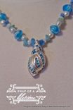 Ariel Mermaid Inspired Seashell Necklace In Aqua/Turquoise Custom 2 small