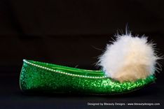 Tinkerbell Fairy Style Adult & Kids Costume Pair Shoes Dress Shoes Custom Made 3 small