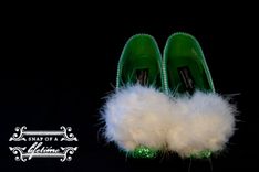 Tinkerbell Fairy Style Adult & Kids Costume Pair Shoes Dress Shoes Custom Made 4 small