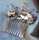 Swarovski Crystal Hand Beaded Bridal Hair Accessory 1 small