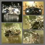 Swarovski Crystal Hand Beaded Bridal Hair Accessory 3 small